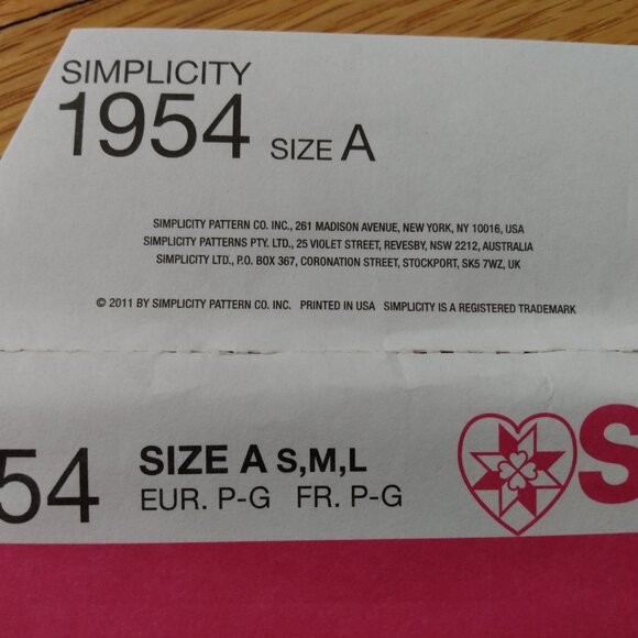 Child's Novelty Apron Sewing Pattern Simplicity 1954 UNCUT - Picture 5 of 9